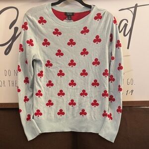 Halogen Light Blue and Red Sweater